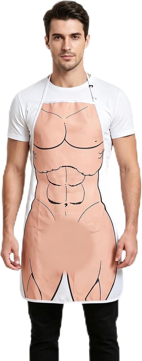 Kookschort voor mannen - grappig ontwerp - ideaal voor barbecue - leuk geschenk voor vrijgezellenfeest - ShopVlot
