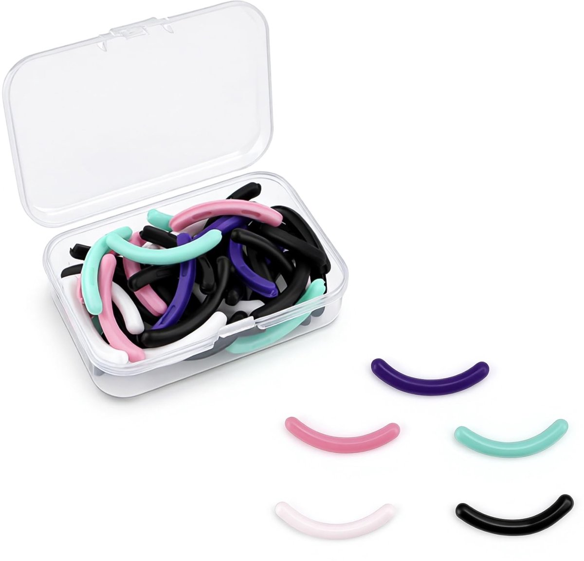Solidchoice - Silicone Wimperkruller Navullingen, 48 Stuks in 5 Kleuren