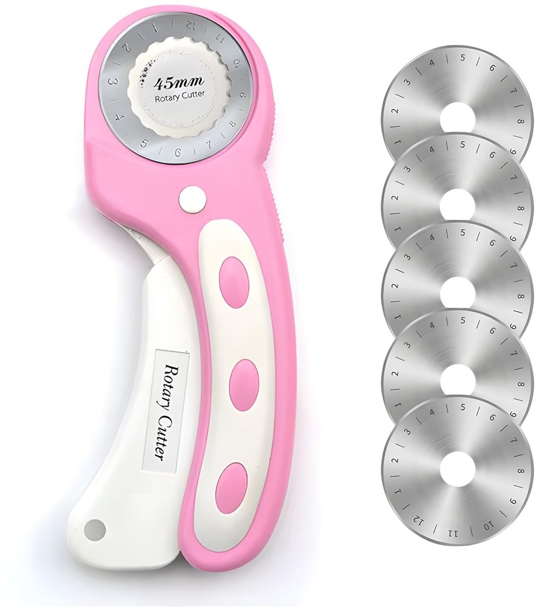 Solidchoice - 45 mm Roller Cutter met Vervangbladen en Veiligheidsclasp