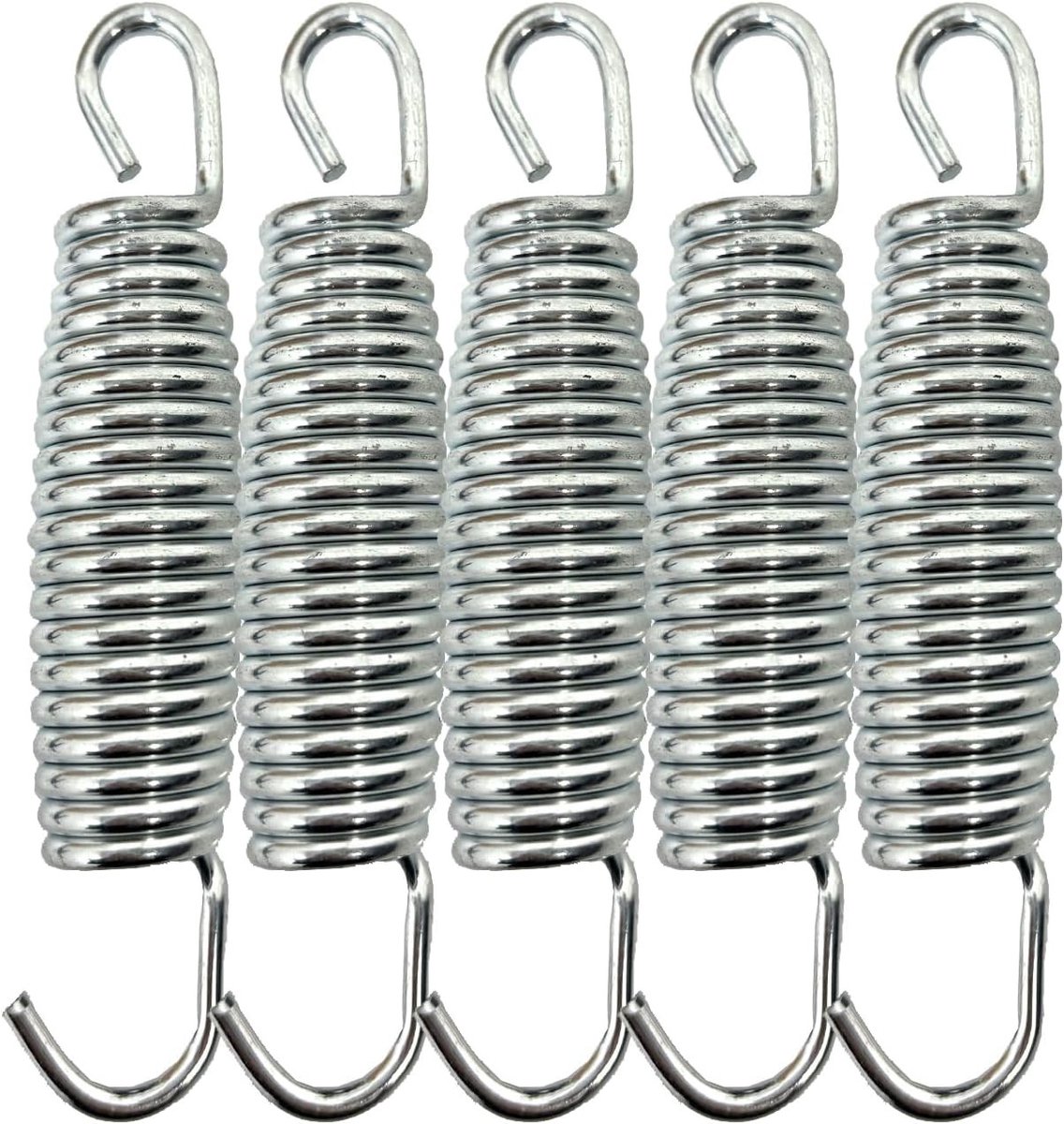 Vervangingsveren voor Trampoline - 12 cm - 3 mm Diameter - Hoogwaardig Verzinkt en Roestbestendig - Set van 6 Stuks