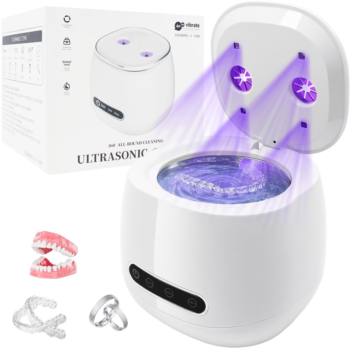 Solidchoice - Ultrasone Reiniger voor Tandbeugels en Mondbescherming