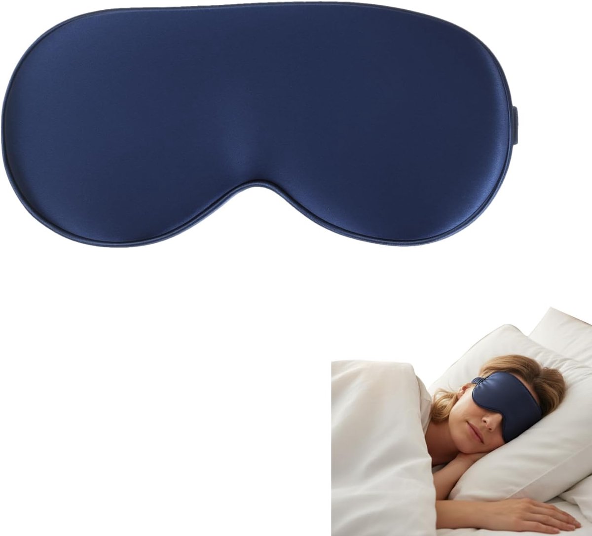 Slaapmasker zijde 16 momme - 100% pure moerbeizijde - verstelbare band - comfortabel voor reizen - ShopVlot