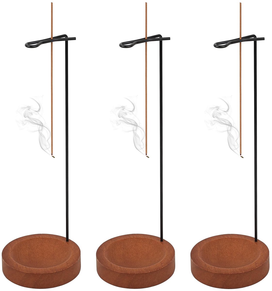 Solidchoice - Set van 3 Houten Rookstokhouders voor Meditatie