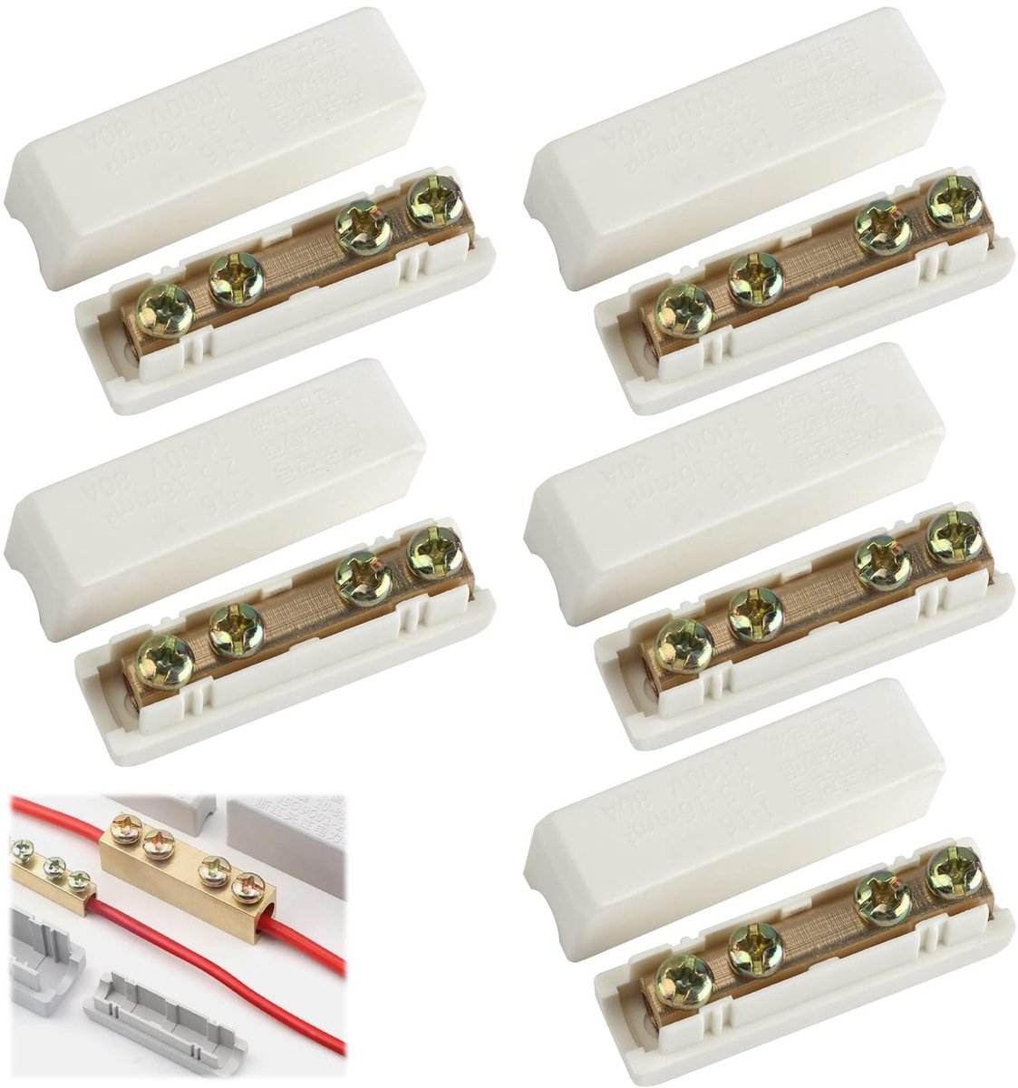 Solidchoice - Set van 5 Elektrische Kabelverbinder tot 100 A