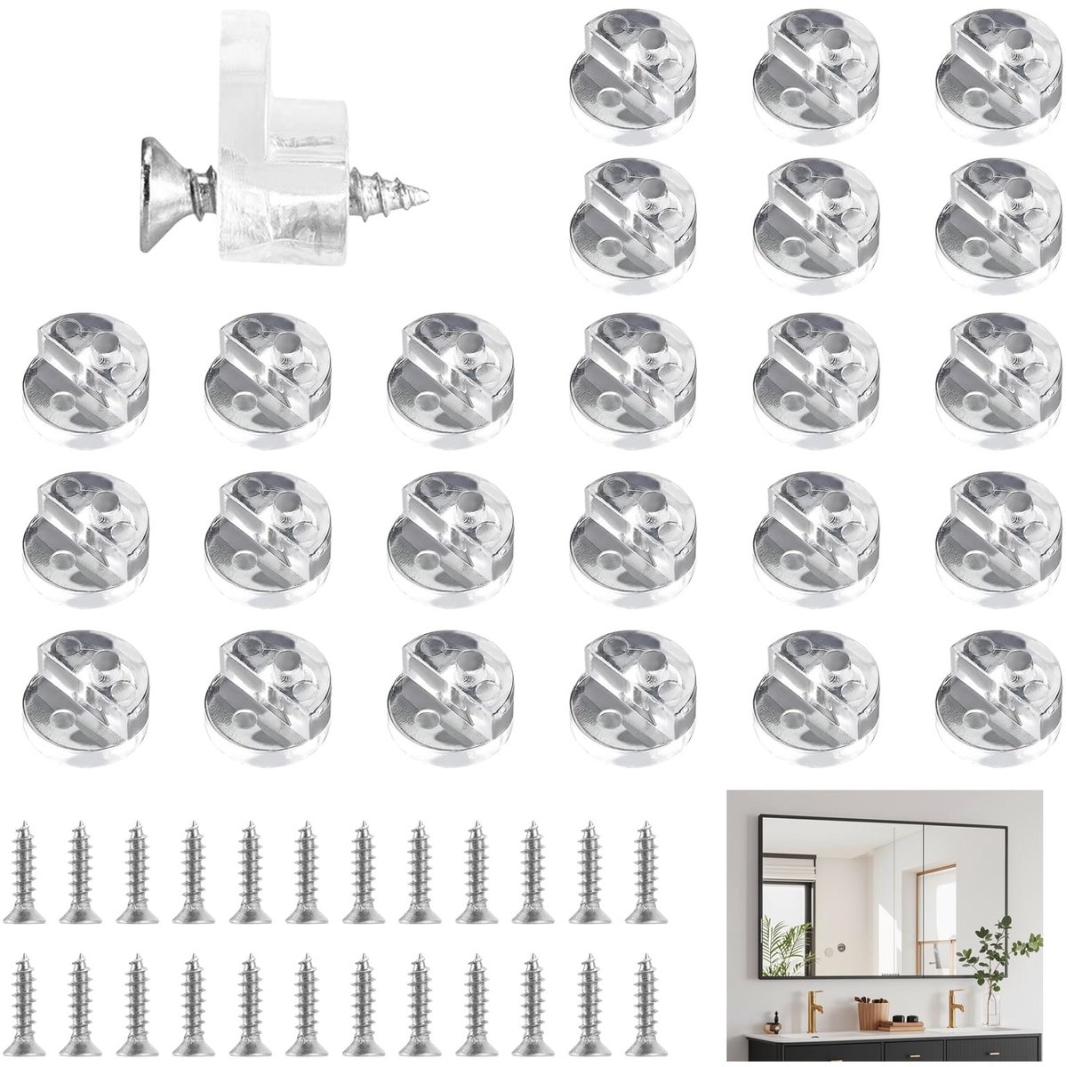 Solidchoice - 24 Stuks Glazen Klemmen voor 3-4mm Glas