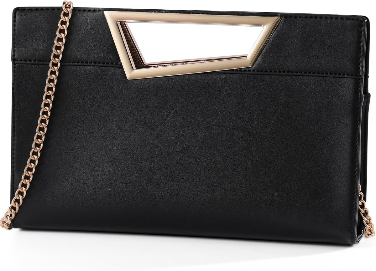 Clutch tasje leer - convertible crossbody - afneembare riem - perfect voor bruiloften - ShopVlot