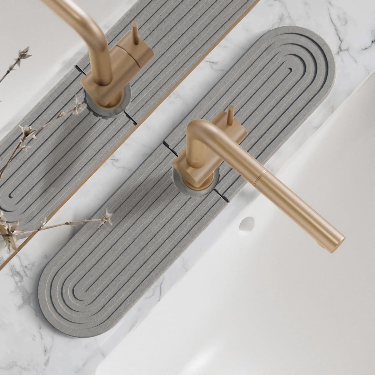 Draining Mat, Sink Sink Splash Pad Water Tap Splash Guard Pans, Absorbent Mat, Sink Mat for Kitchen and Bathroom - ShopVlot