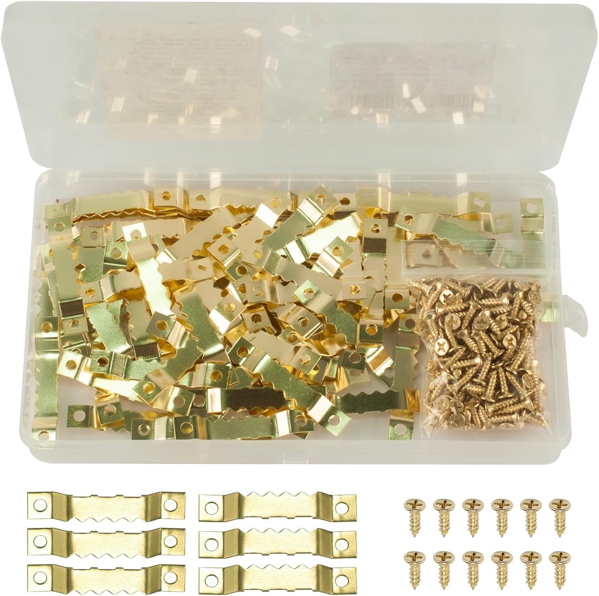 105 Pcs Photo Hooks, Sawtooth Photo Hangers, Photo Frames Pendants, Metal Hanging Hangers for Artwork, Paintings - ShopVlot