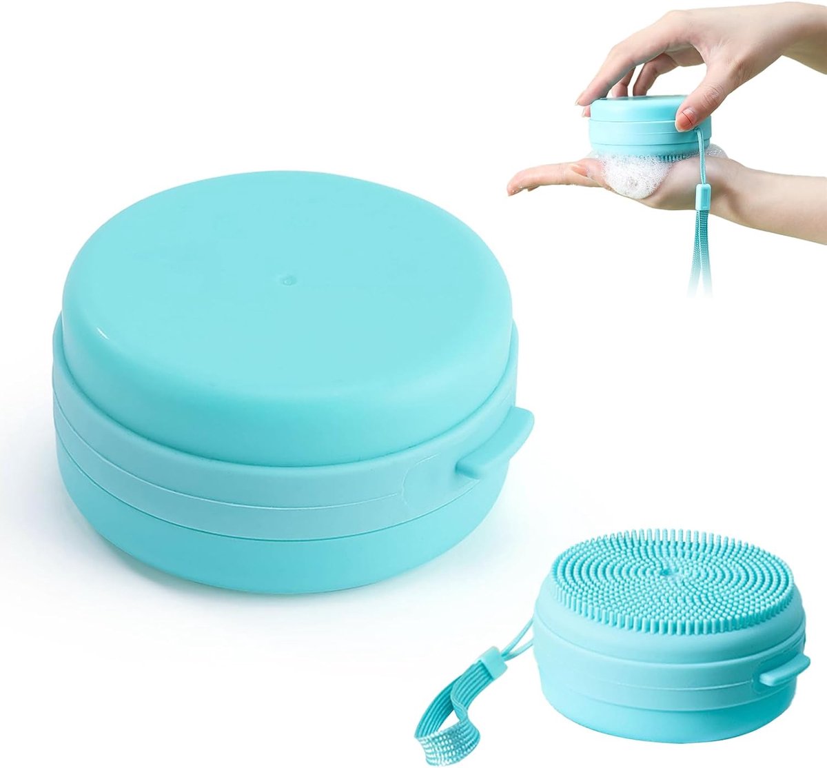 Silicone body scrubs, silicone body brush, scrub shower brush silicone, blue peeling shower brush for cleaning pores - ShopVlot