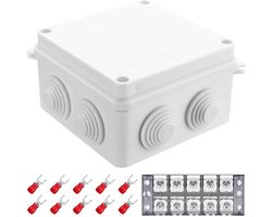 ABS Plastic Waterproof Dustproof Junction Box 100x100x70mm (3.9x3.9x2.8in) IP55 Electronic Outdoor Project Enclosure - ShopVlot