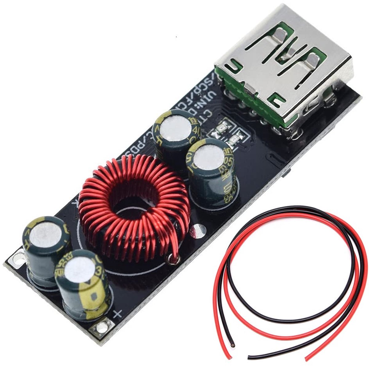 6-35V QC4.0 QC3.0 USB Type-C Quick Charge Module Step Down Buck Boost Converter Module for Mobile Phone with 24AWG Wire - ShopVlot