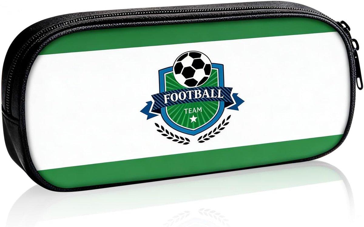 Lvjkes Etui voor jongens, pennenetui voor voetbal voor basisschool en middelbare school, grote inhoud met 2 vakken en - ShopVlot