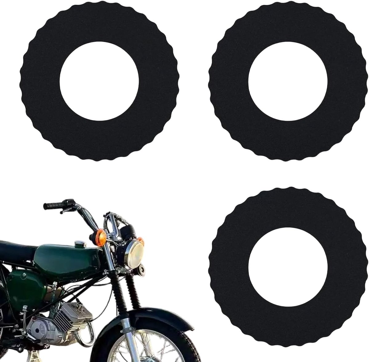 3 stuks afdichtingen voor motorfiets, benzinejerrycan, tankbeschermring, bevestigingsklem, tankdeksel - ShopVlot