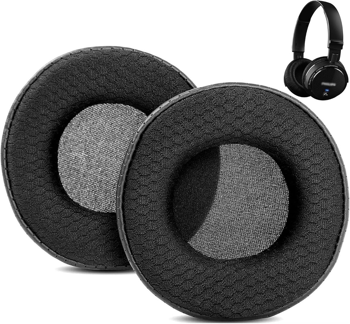 Breathable Ear Pads Cushion Replacement Compatible with Philips SHB5500 SHL8805 Headphones Ear Pads with Mesh - ShopVlot