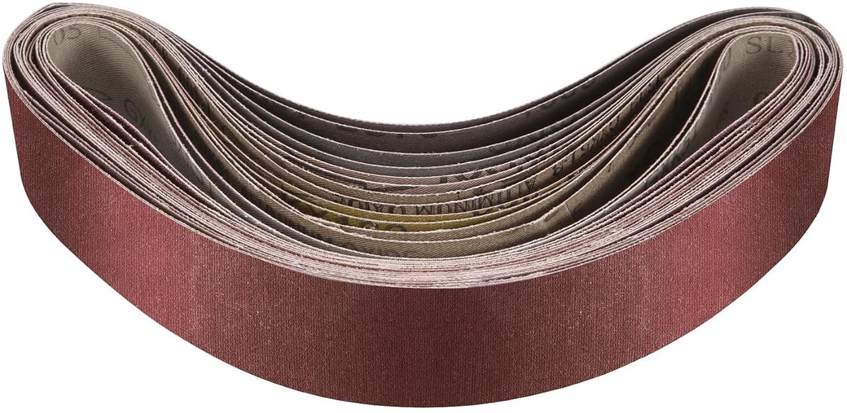 7-piece sanding belts belt 120/240/320/400/600/800/1000 rings grinding tool aluminum oxide 50X686mm - ShopVlot