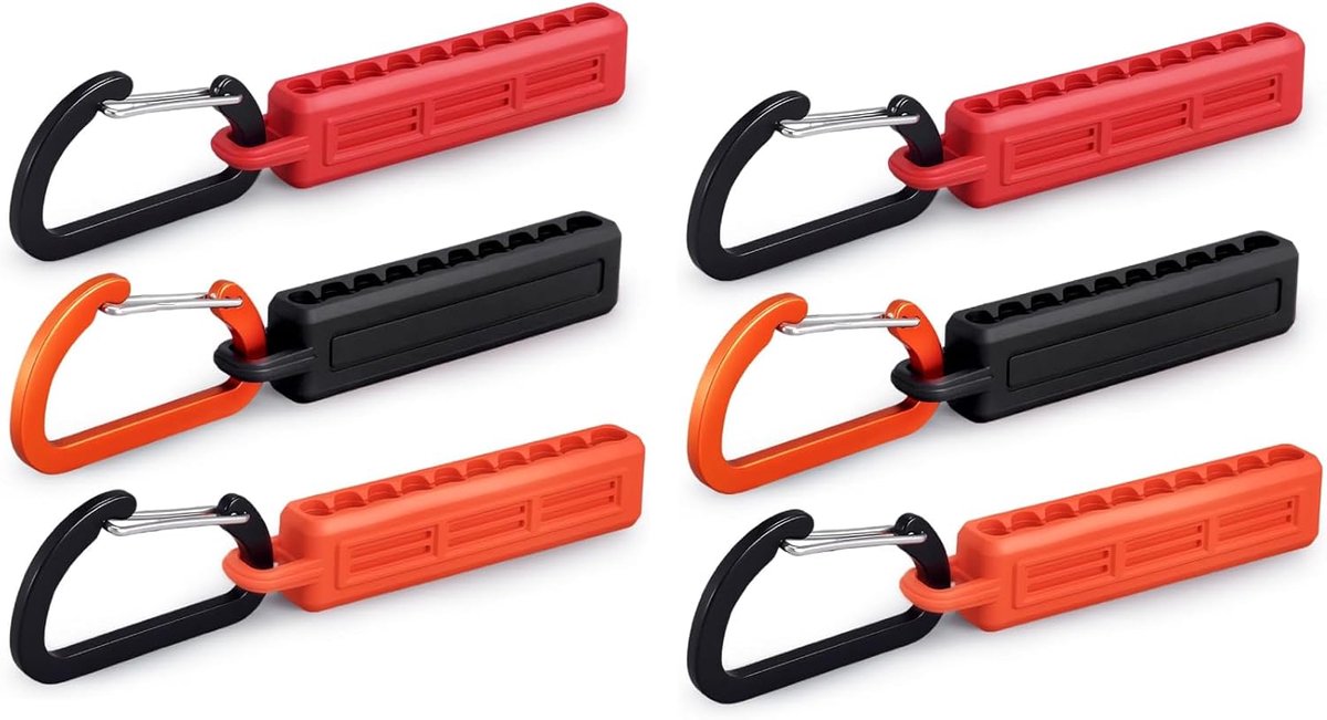 Schroevendraaier Bit Houder 10 Gaten - Carabiner - Hex Opberg Organizer - Snelle Toegang tot Bits - ShopVlot