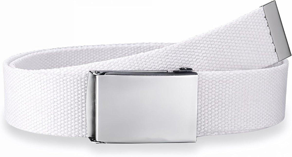 Canvas riem 130 x 3.8 cm - verstelbare stoffen riem - militaire stijl - optimaal draagcomfort - ShopVlot