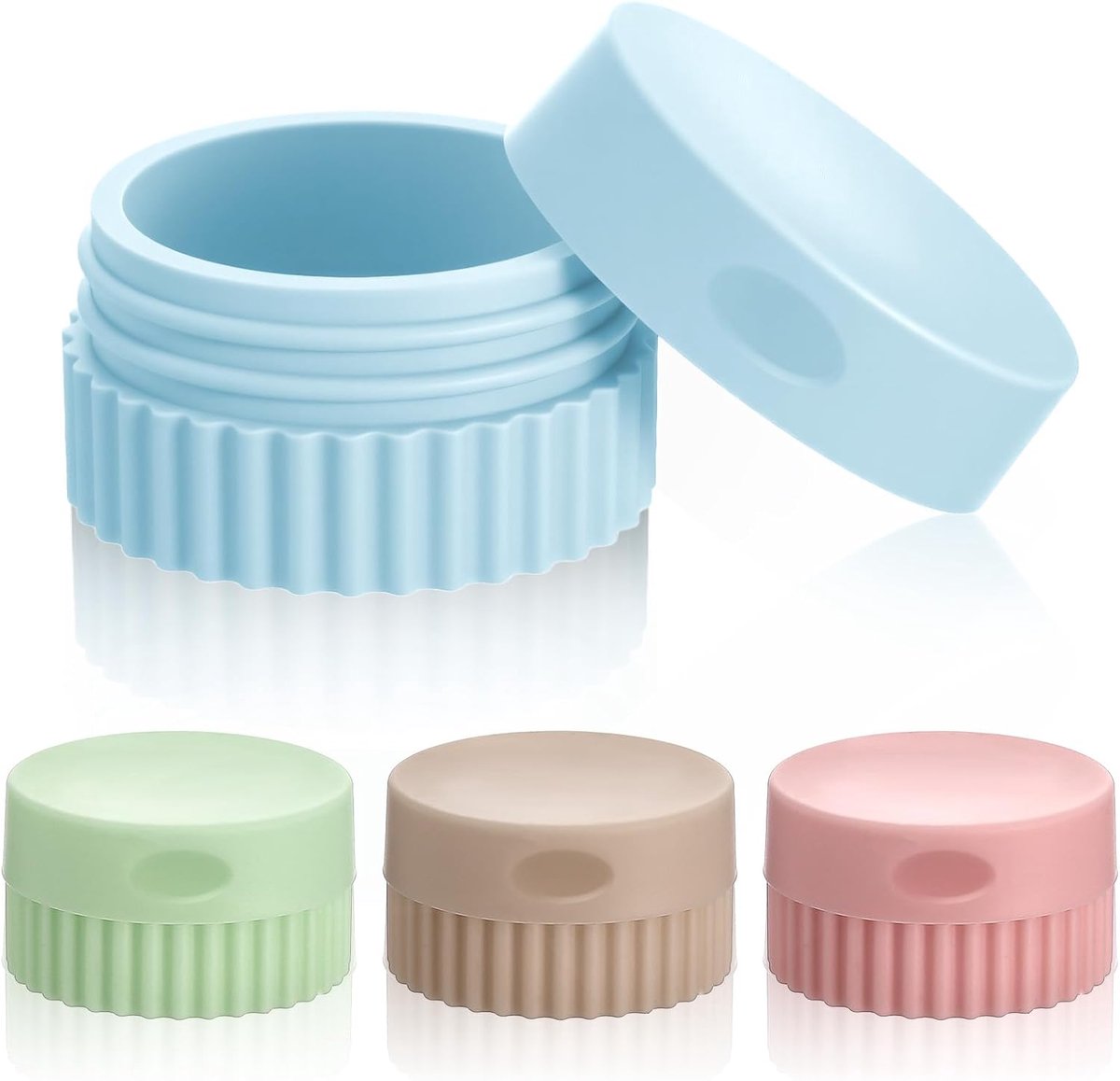navulbare cosmetica-potjes 20 ml - siliconen - lekvrij - ideaal voor reizen - ShopVlot