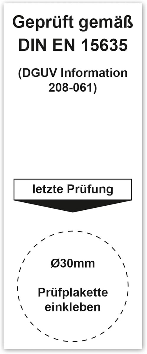 Basisplaatje getest volgens DIN EN 15635 - zelfklevend met plaathouder - waterdichte sticker - ShopVlot