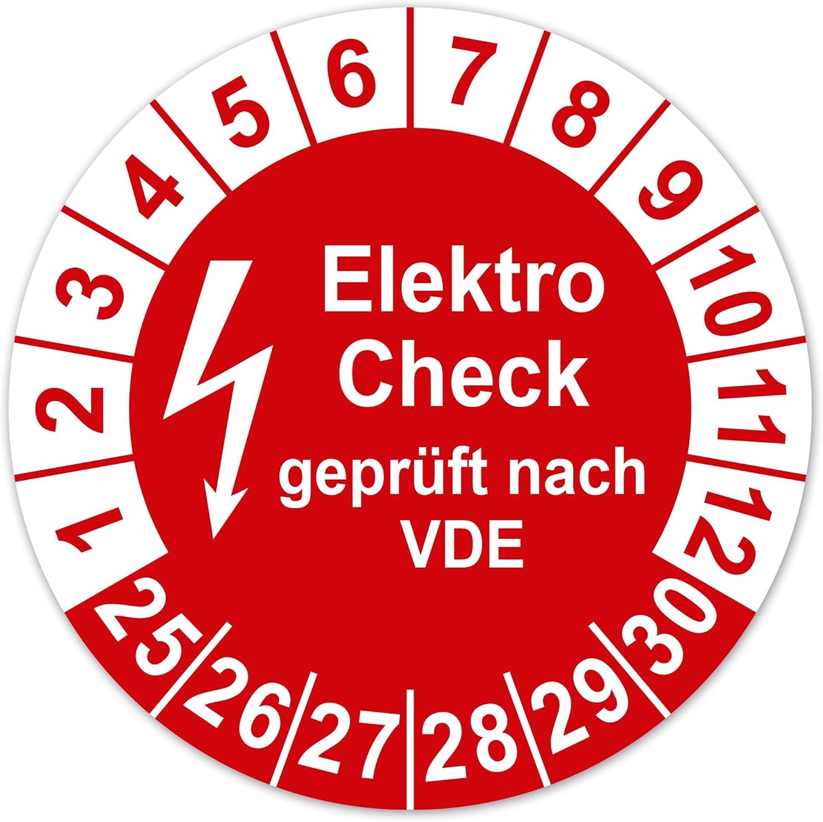 Testplaat Elektro Check - VDE keurmerk - zelfklevend vinyl - voor veilige documentatie - ShopVlot
