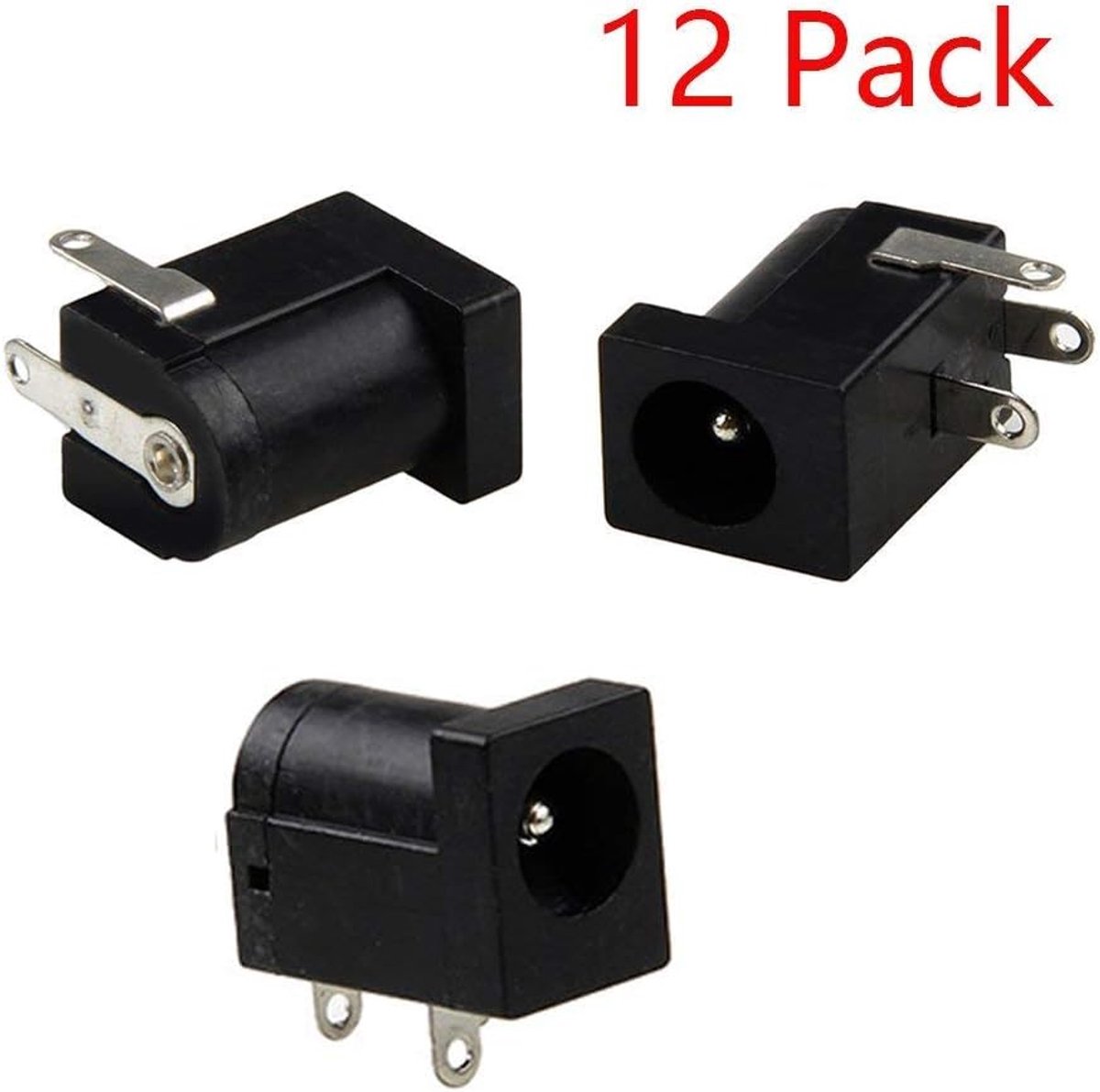 DC hollow plug 5.5 x 2.1 - kunststof - soldeeraansluiting - ideaal voor audio/video en mobiele apparaten - ShopVlot