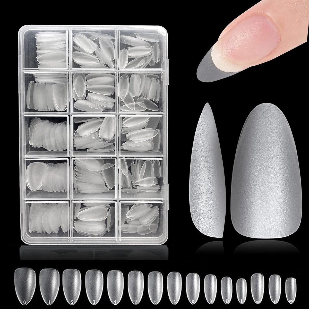 Nail Tips 240 Stuks - Transparant - PMMMA Soft Gel - Voor Nail Art DIY - ShopVlot