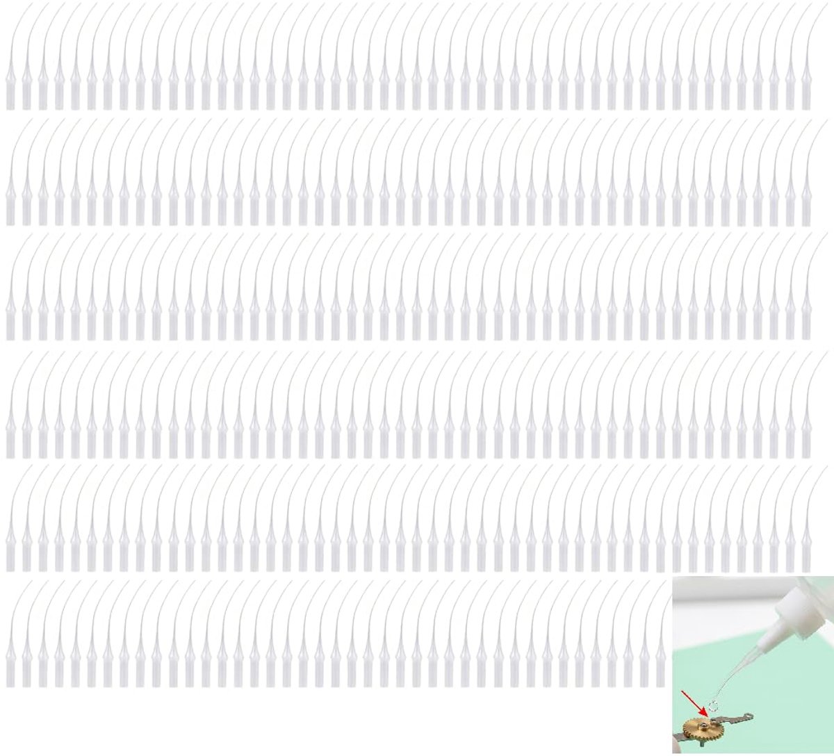 Glue microdots 300 stuks - plastic applicator tips - precisie voor modelbouw en ambachten - ShopVlot