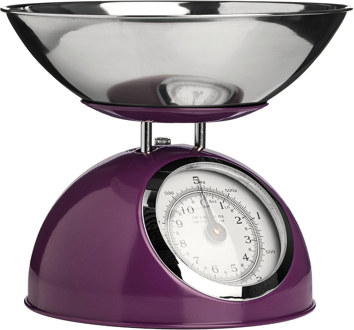 Mechanische Keukenweegschaal - Violet - 5 kg Maximale Meetcapaciteit - Retro Stijl - Voor Dagelijks Gebruik
