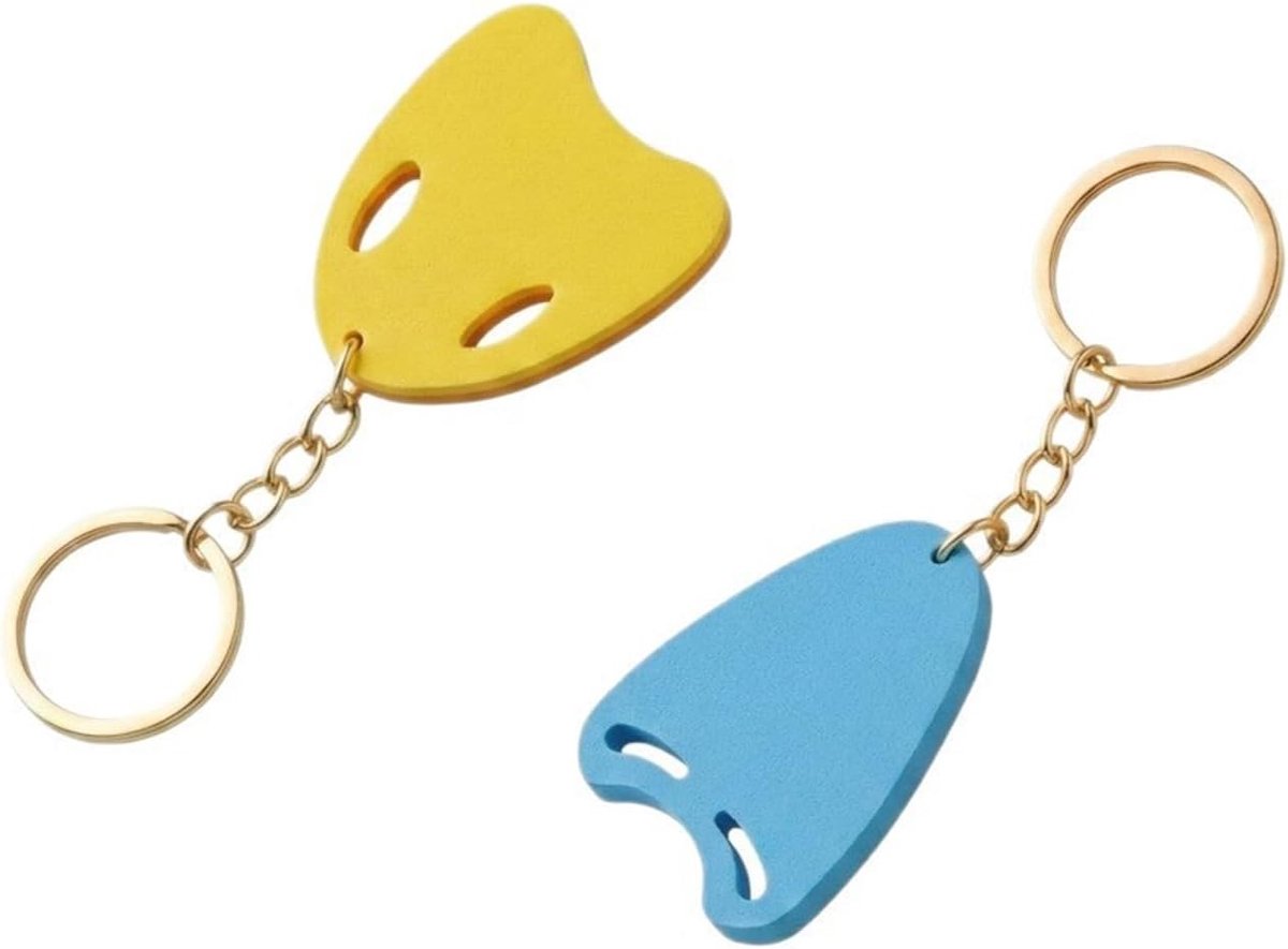 Zwemplank sleutelhangers 2 stuks - licht drijvend materiaal - creatieve vorm - perfect voor zomerse uitjes - ShopVlot
