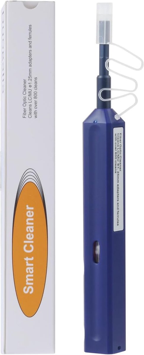 Glasvezel Optic Cleaner Pen - 1,25 mm MU/LC connectoren - blauw - effectieve reiniging - ShopVlot