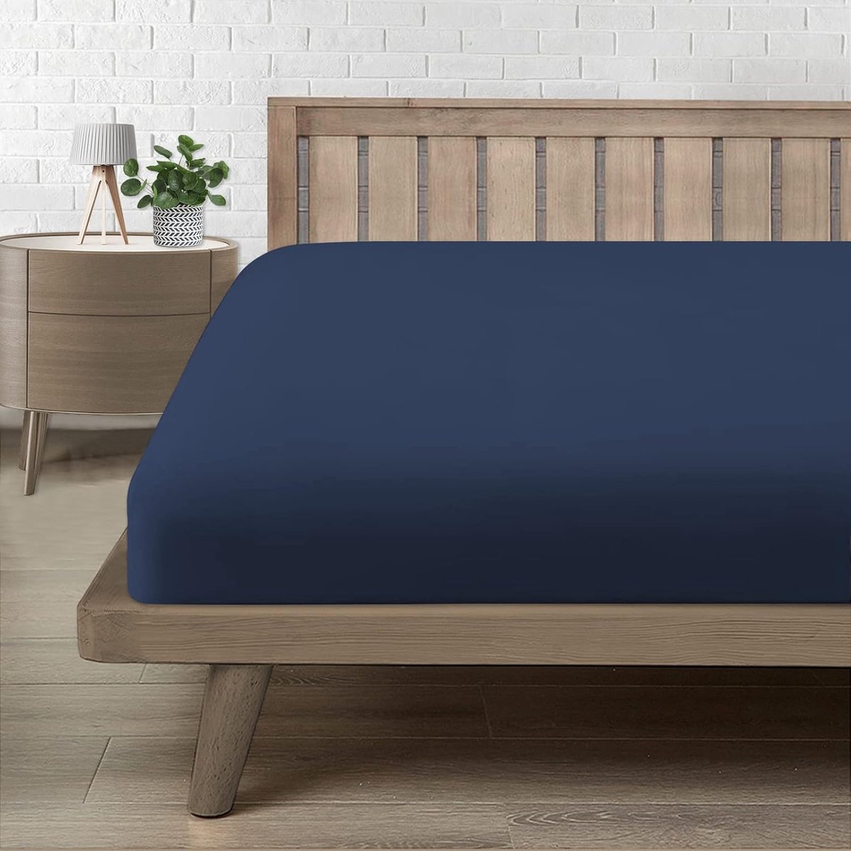 Drap Housse 180x190 - Fitted Sheet 160x200 - Microfiber Blauw - Perfecte Pasvorm voor Comfortabel Slapen - ShopVlot