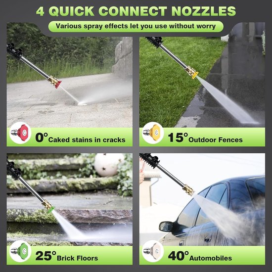 Hogedrukreiniger 200 bar - 3000 W motor - 540 l/h doorstroming - ideaal voor voertuigen en buitenoppervlakken - ShopVlot — afbeelding 2