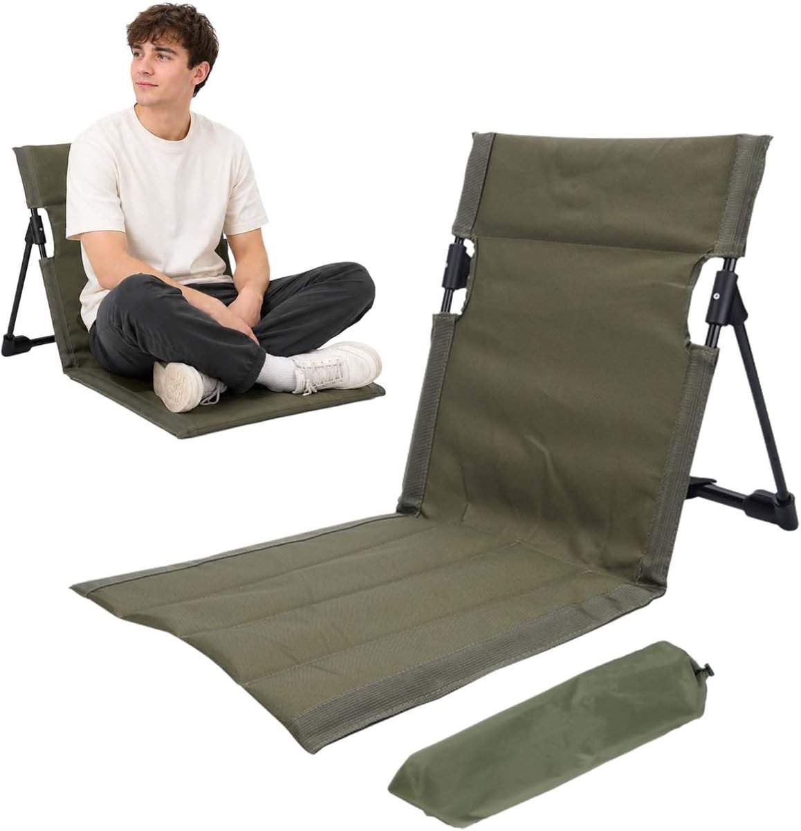 Strandstoel 39,5 x 38 x 39 cm - opvouwbaar - comfortabel materiaal - ideaal voor kamperen - ShopVlot