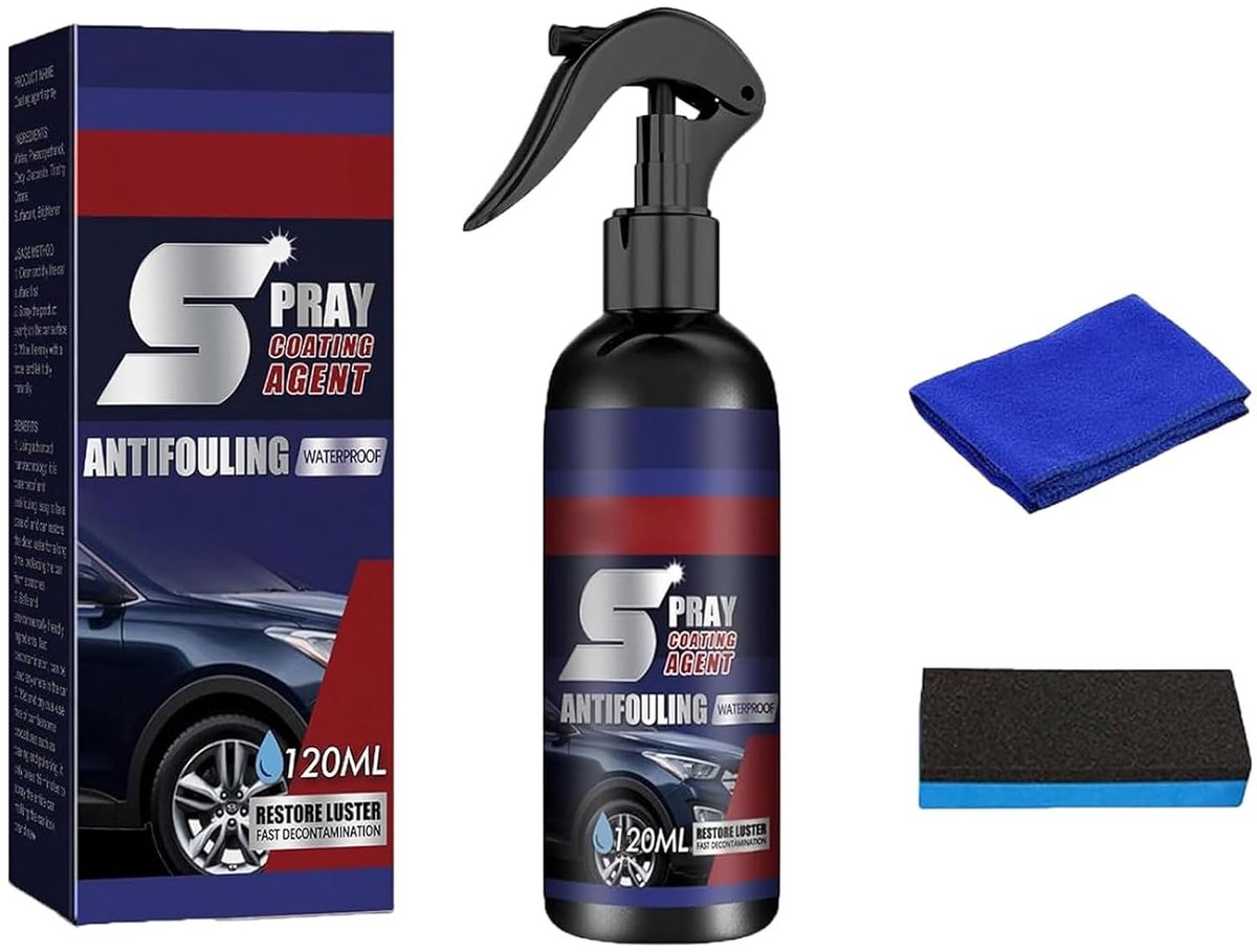 Autodetailspray 3-in-1 - Hoge Bescherming - Snelwerkende Coating - Herstelt glans en bescherming - ShopVlot