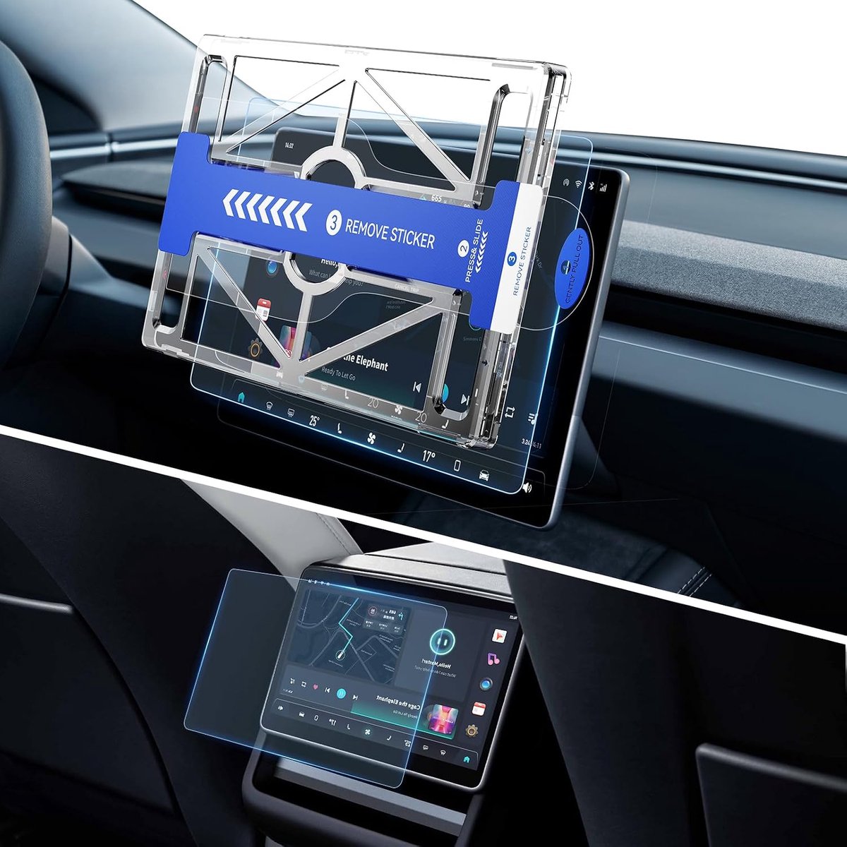 15.4"+8" Protective Film Matte for Tesla Model Y 2025 3 2024-2026 - ShopVlot