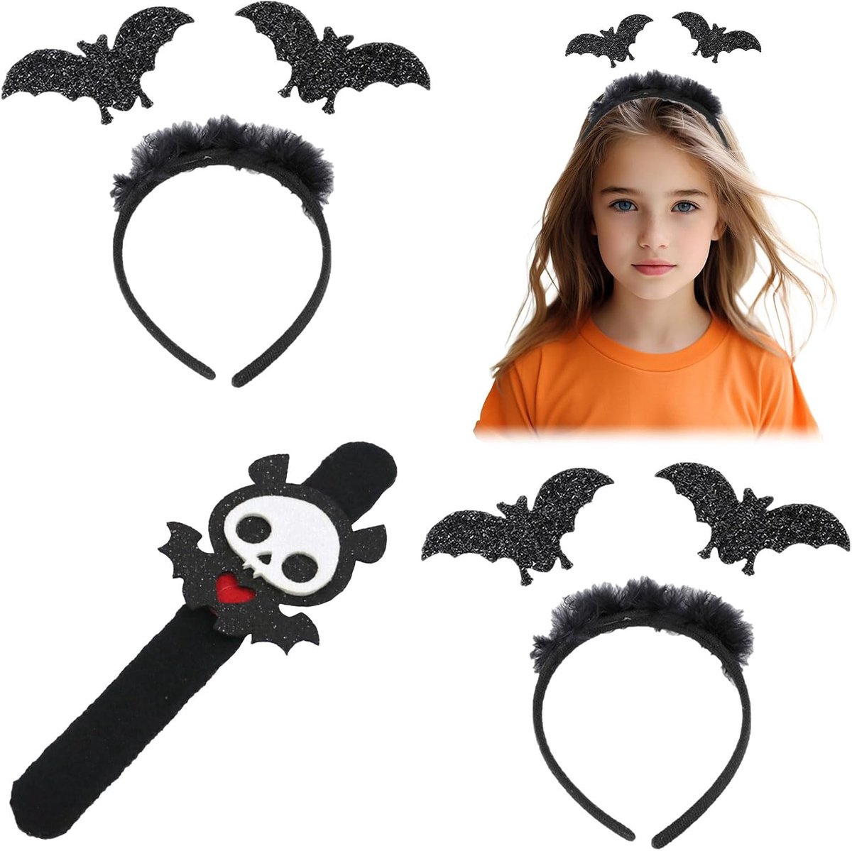 Bat Headband, 2 Pieces, Halloween Bat Bands for Costume, Cosplay, Party, Halloween - ShopVlot