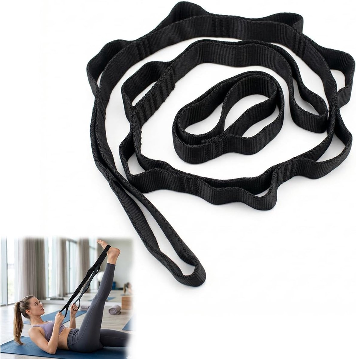 Zolara Daisy Chains, 120 cm yoga-hangmat verlengriem, voor luchtyoga en parallelle stangen, verstelbare - ShopVlot