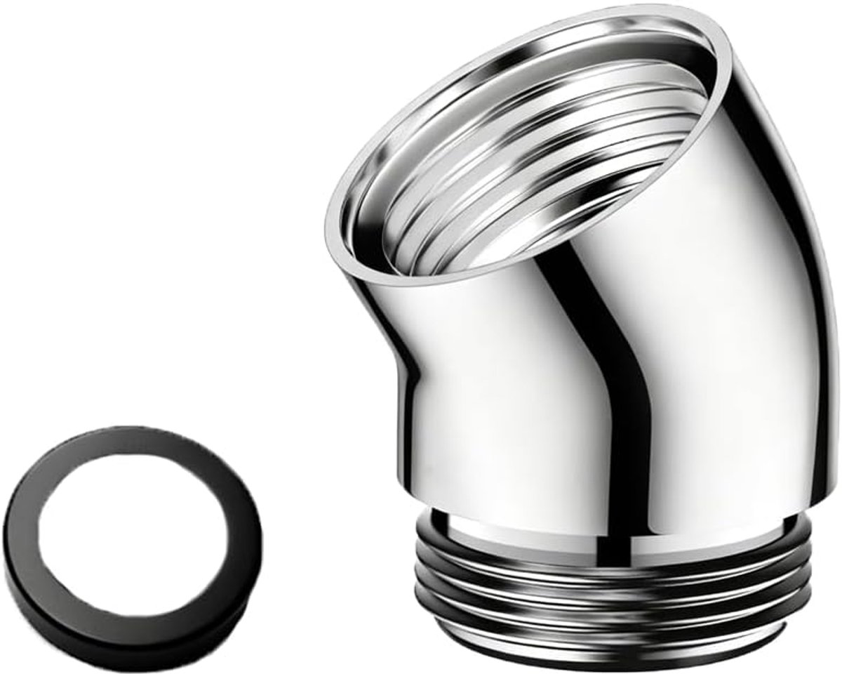135 graden douchekopverlenging, vaste doucheslangadapter van massief messing, G1/2 inch hoekstuk voor handdouche en - ShopVlot