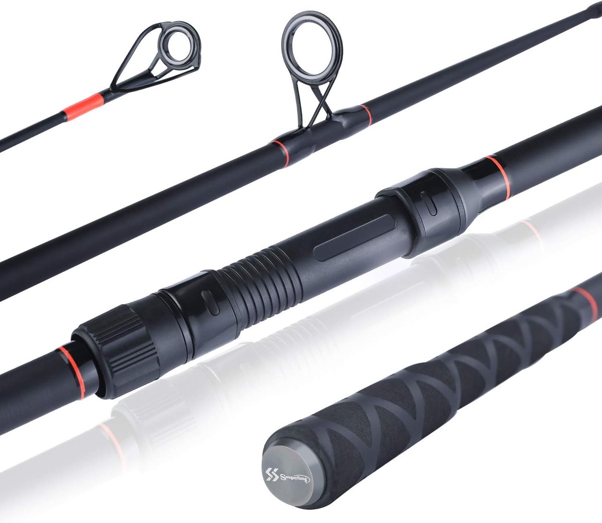 Sougayilang spinning fishing rod, lightweight Carbon Fiber spinning rod porable travel fishing pole, sturdy and - ShopVlot