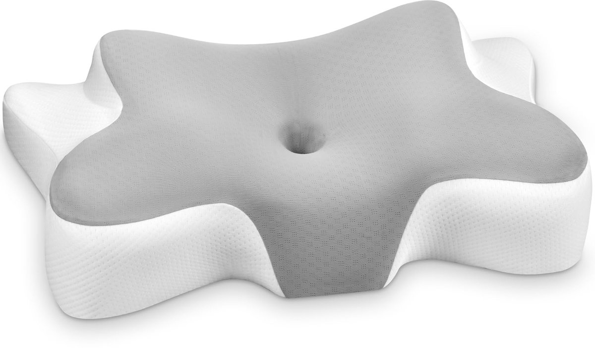 Somirra Traagschuim kussen, nekkussen, hoofdkussen, neksteunkussen, ergonomisch zijslaapkussen voor zijslapers, rug en - ShopVlot