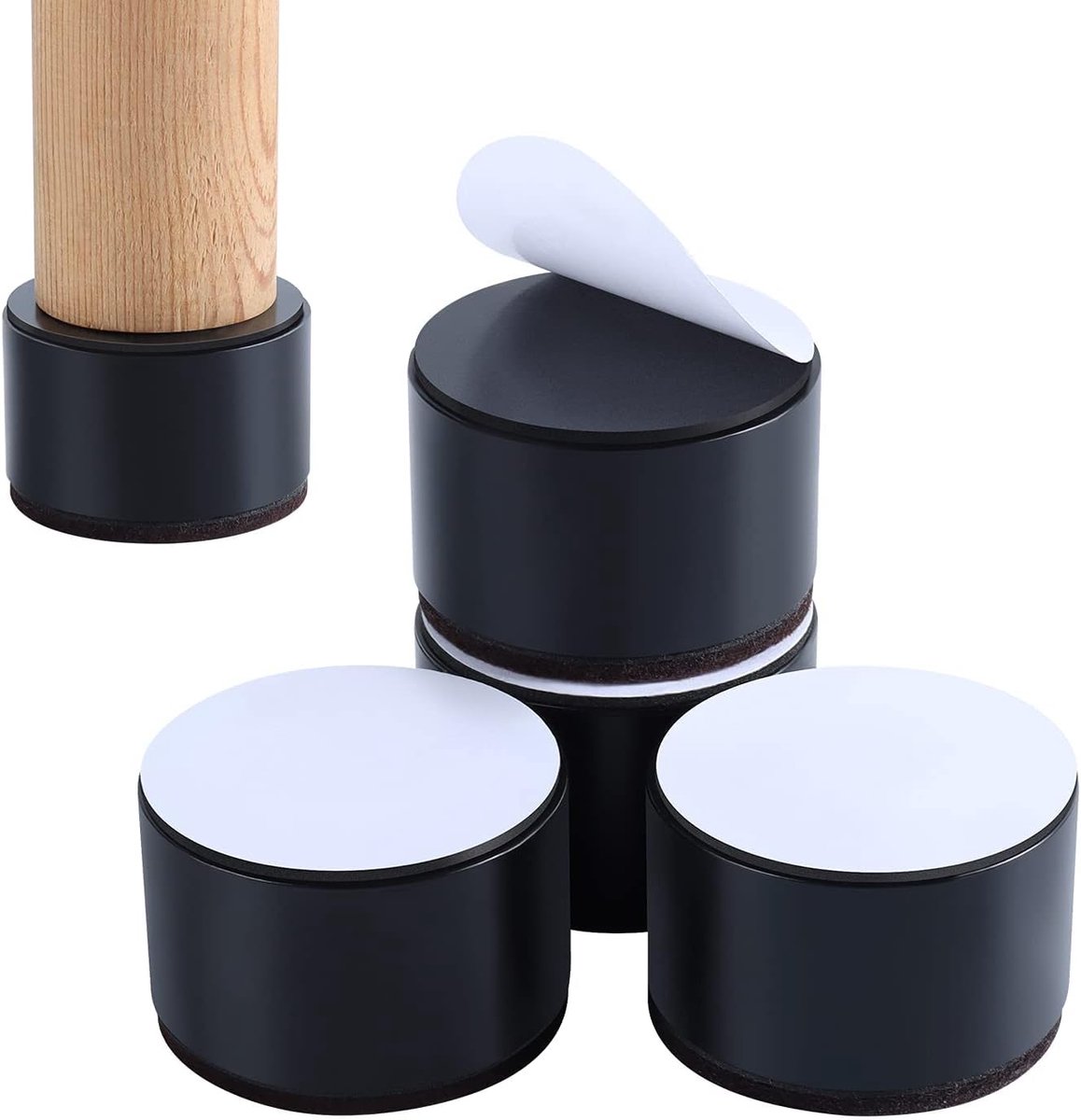 RCHYFEED Carbon Steel Furniture Booster 2 Inch Self Adhesive 5cm Bed Raisers Set Heavy Work, Table Booster, Sofa - ShopVlot