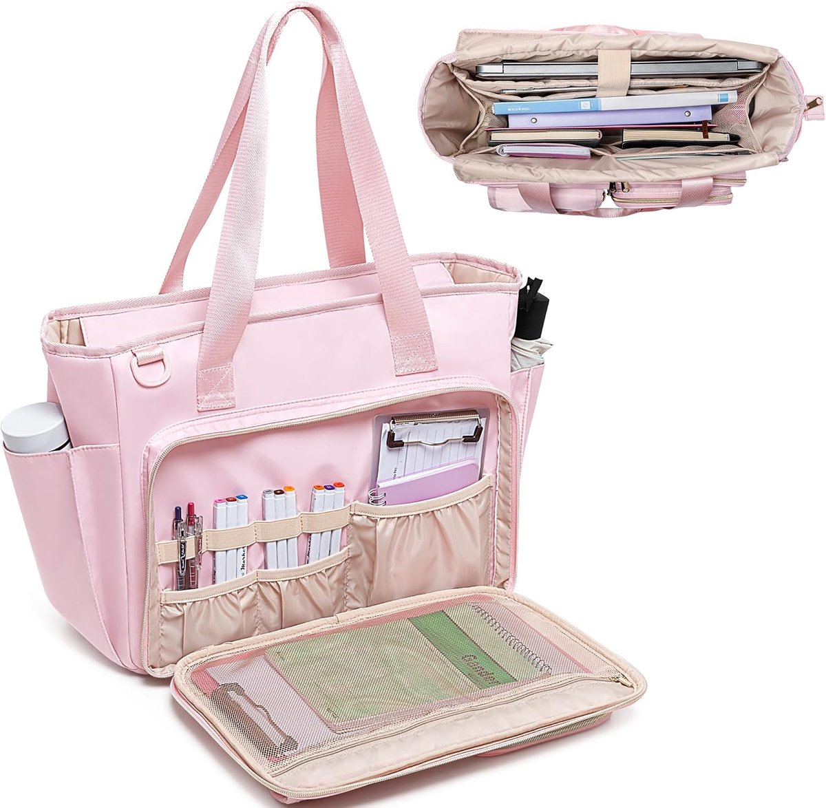 Fasrom Teacher Tote Bag with Laptop Compartment, Teacher Work Bag for Women and Teaching Supplies - ShopVlot