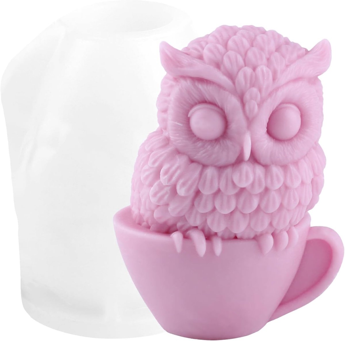 XIAOSHUI Owls Candle Shape Animal Shape Owl Candles Silicone Shapes Owls Resin Casting Mould For Candles Home - ShopVlot