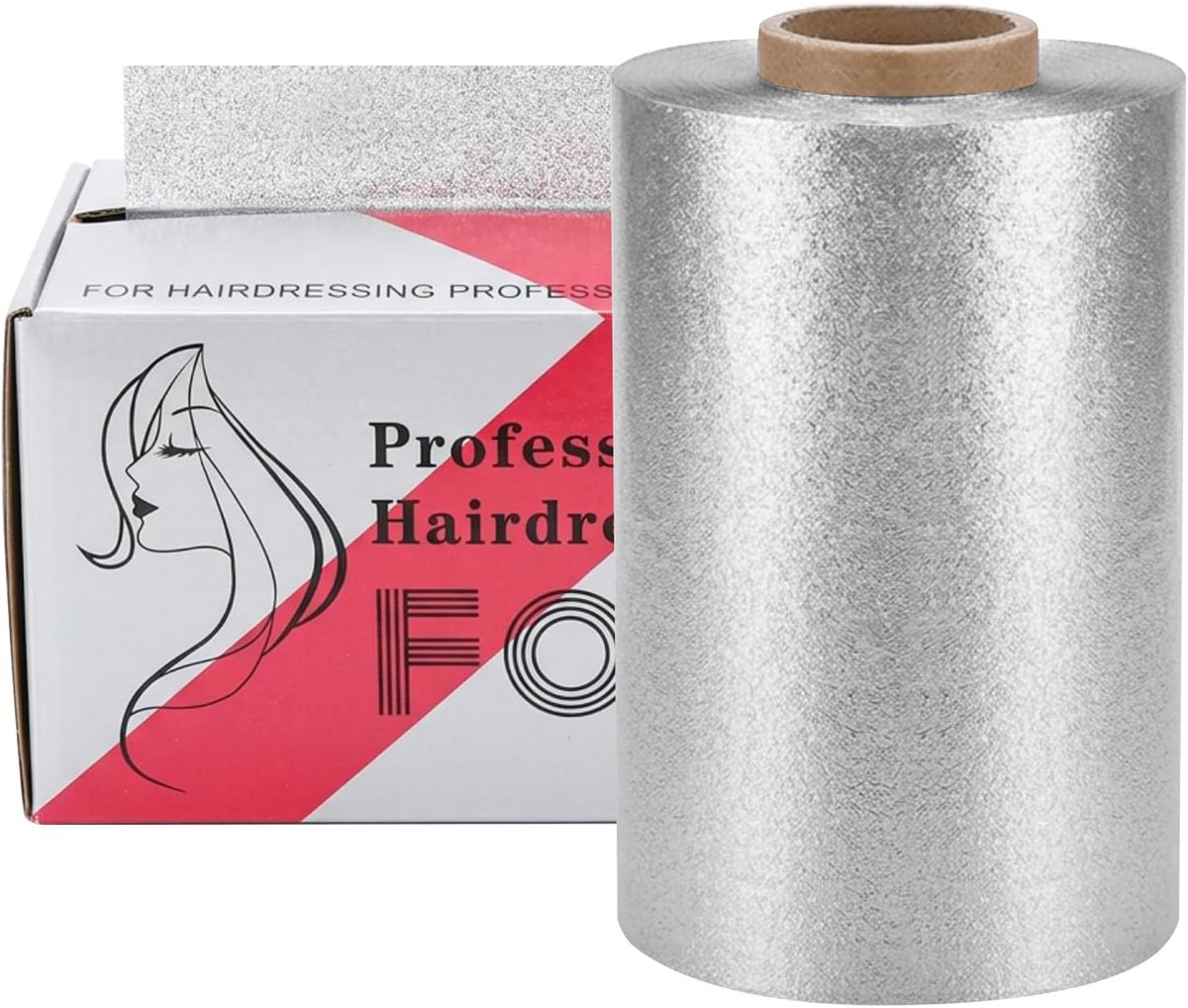 Strenfolie aluminiumfolie haarkleuring, 100 m aluminiumfolie voor kapsalon, professionele kappersfolie met - ShopVlot
