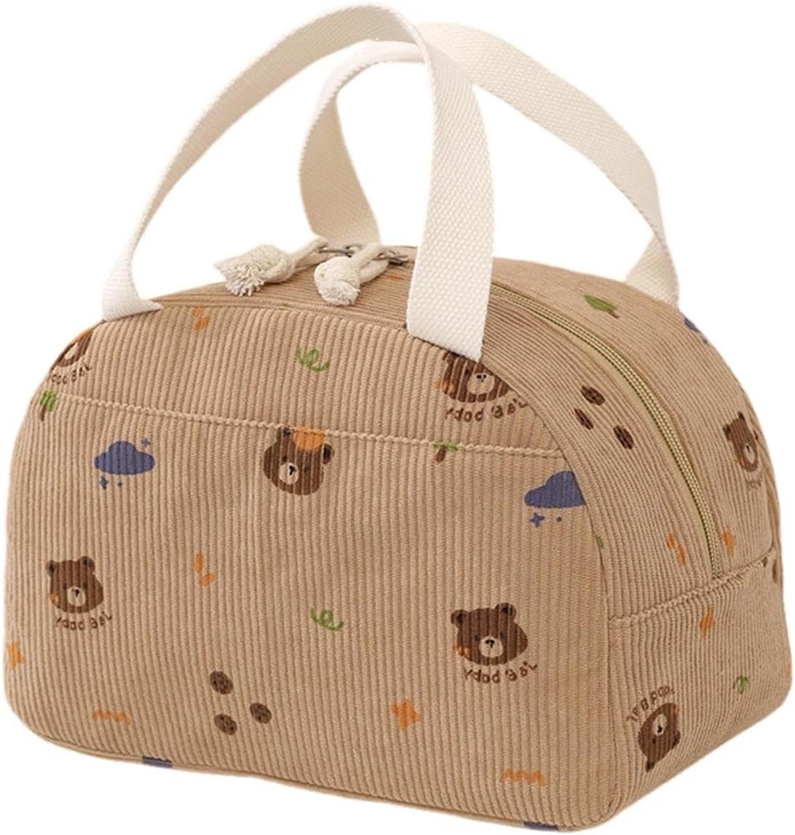 Geïsoleerde lunchtas met berenmotief, 6,5 l, compacte thermo-lunchbox, opvouwbaar en draagbaar, voor school, kantoor - ShopVlot