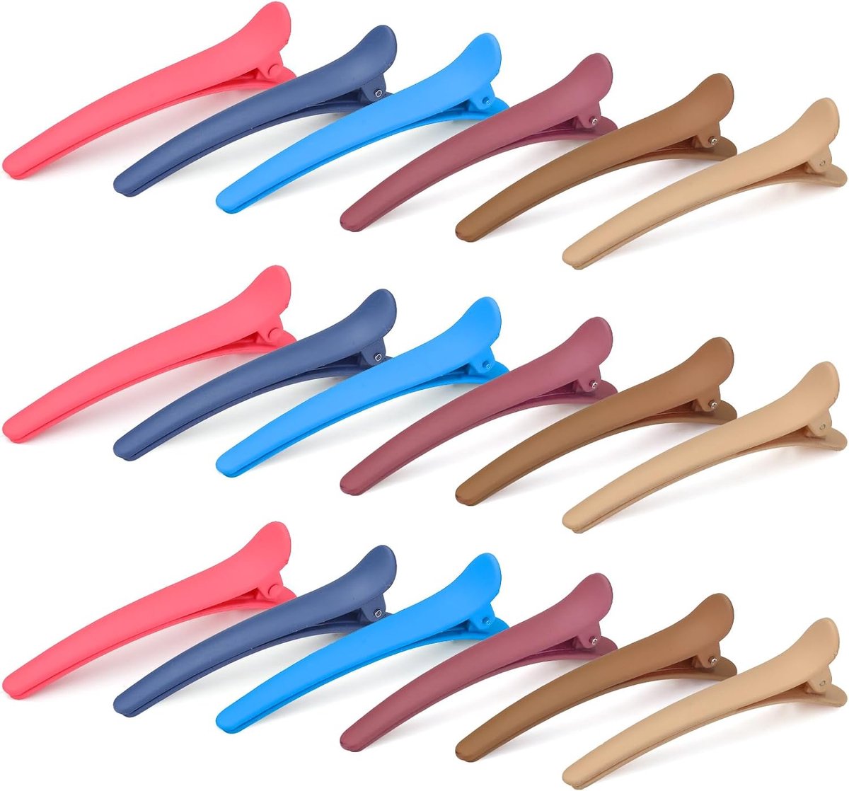 LELE LIFE 18pcs Crocodile Clips for Styling, Non Slip Matte Duck Billed Hair Clips Hair Clips for Women Makeup Salon - ShopVlot