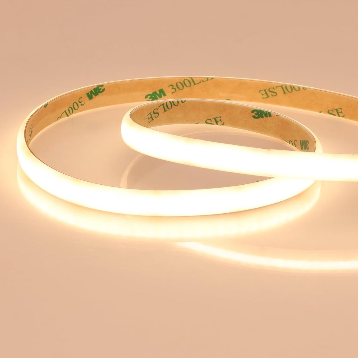JOYLIT Diffused COB LED Strip 24V 5M 3000K Warm White 1700LM/M Super Bright, CE UL PRO Milk White Gel Coated - ShopVlot
