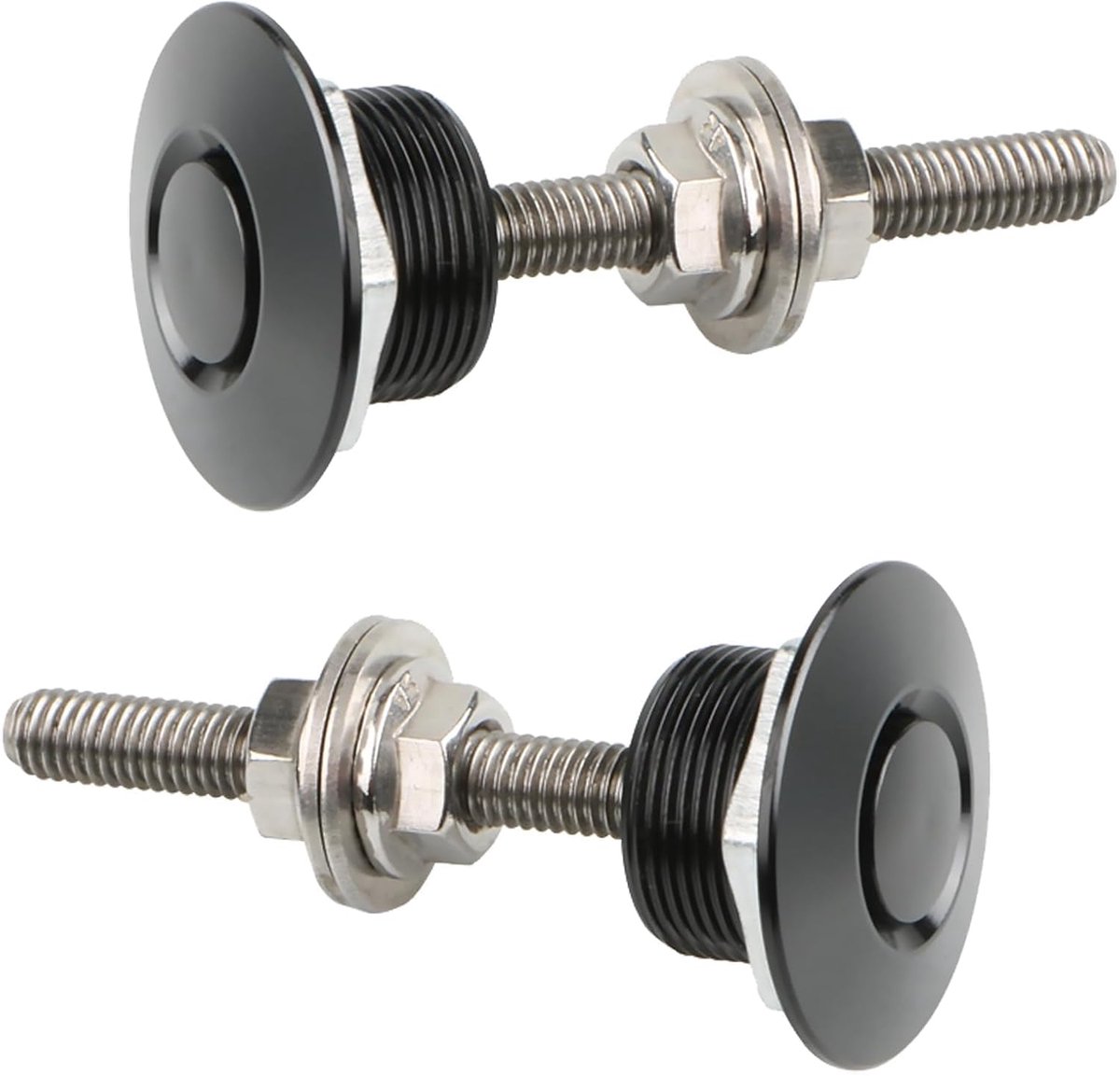 2 Pack Quick Release Hood 30 mm Universal Bonnet Lock Push Button Bumper Clip Aluminium Alloy Latch Grip for Bonnets - ShopVlot