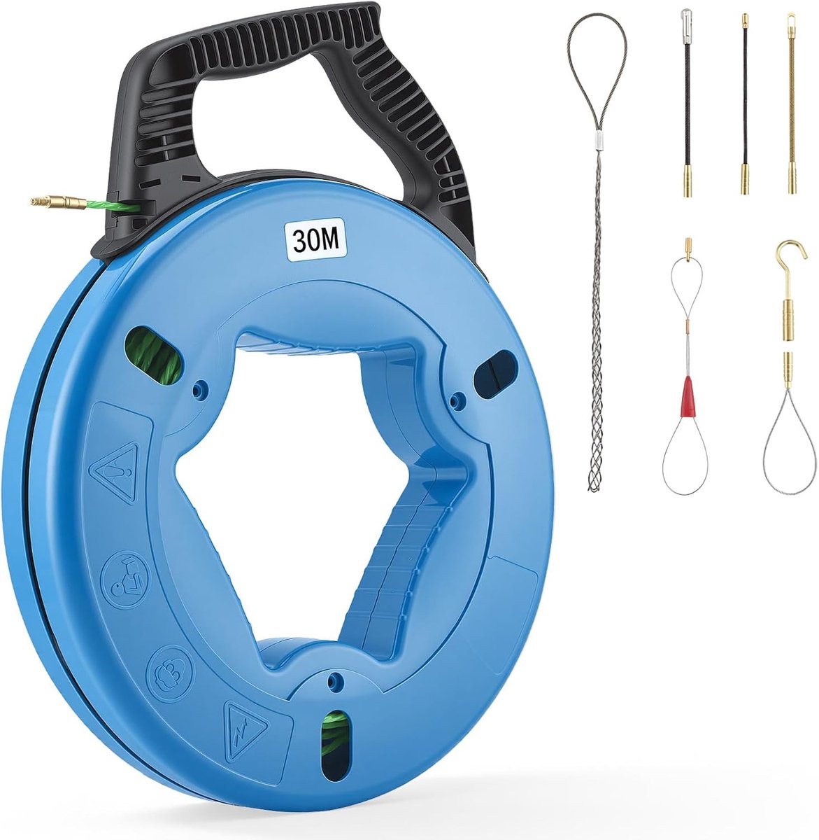 Retractable spiral 30 m cable pulling aid 7 accessories - ShopVlot