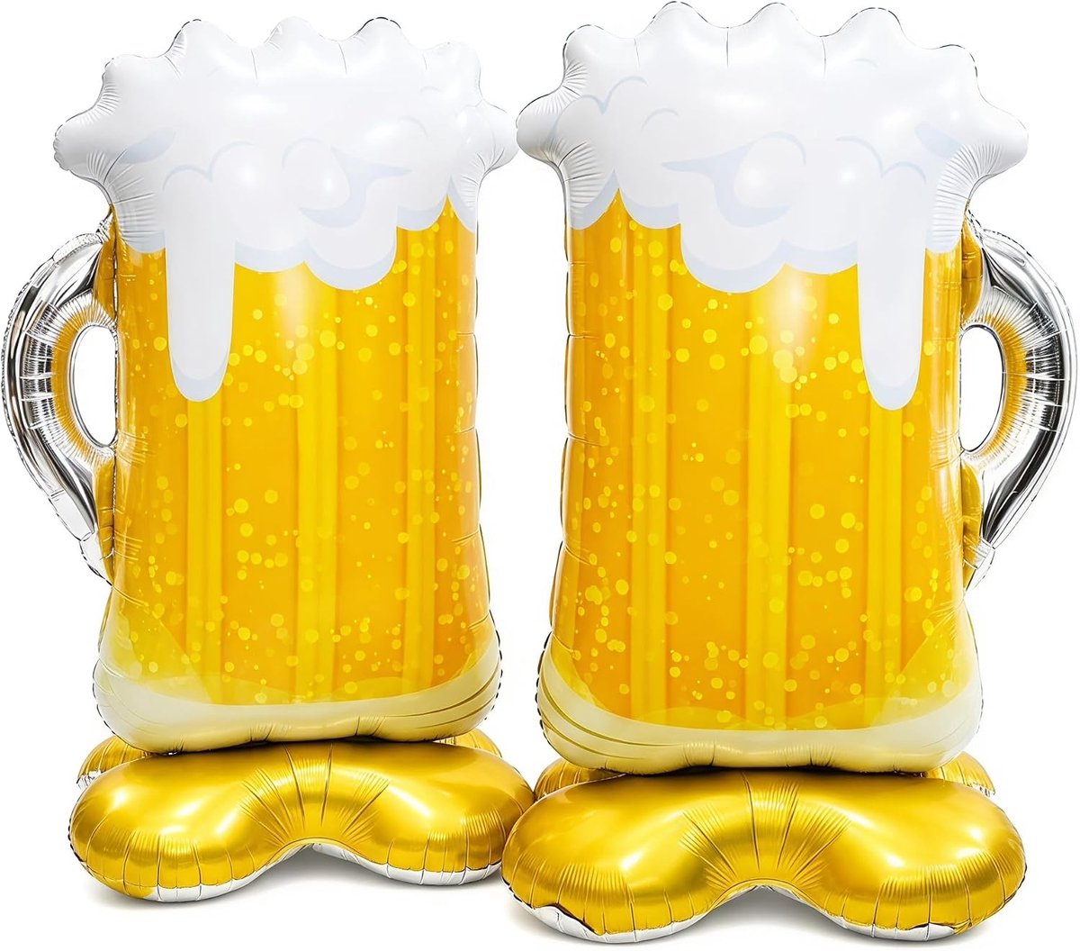 2 stuks Oktoberfest decoratieve bierballonnen XXL staand 116 cm - ShopVlot
